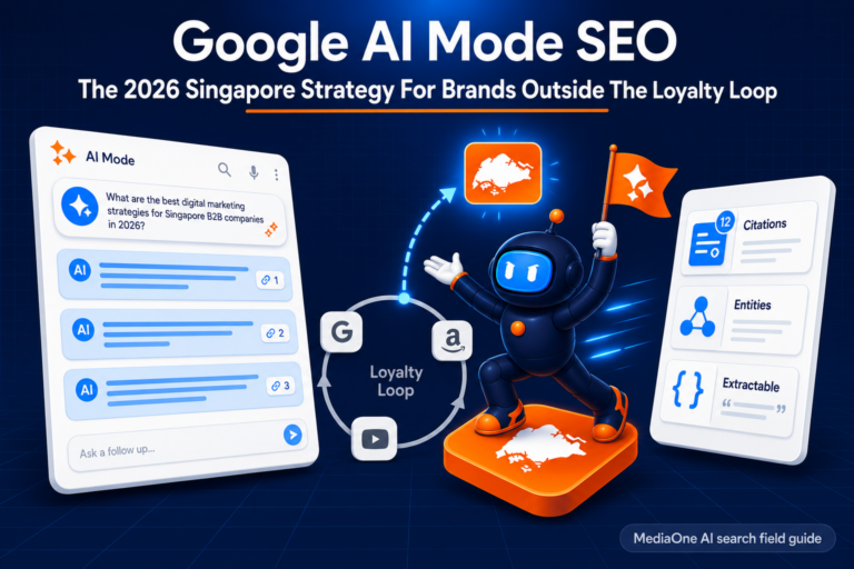 Google AI Mode SEO 2026 Singapore strategy featured image for brands outside Google's loyalty loop