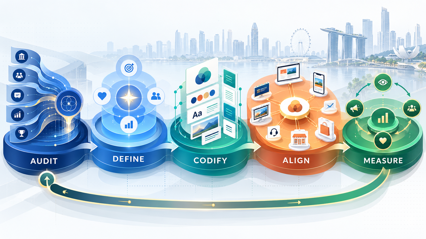 Branding Strategies: Build Recognition and Loyalty That Drive Growth 2 Branding strategies process from audit to measurement