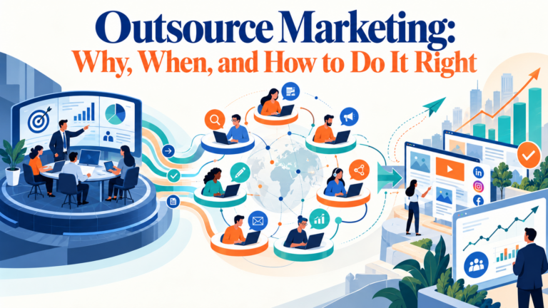 Outsource marketing strategy connecting external specialists with business growth