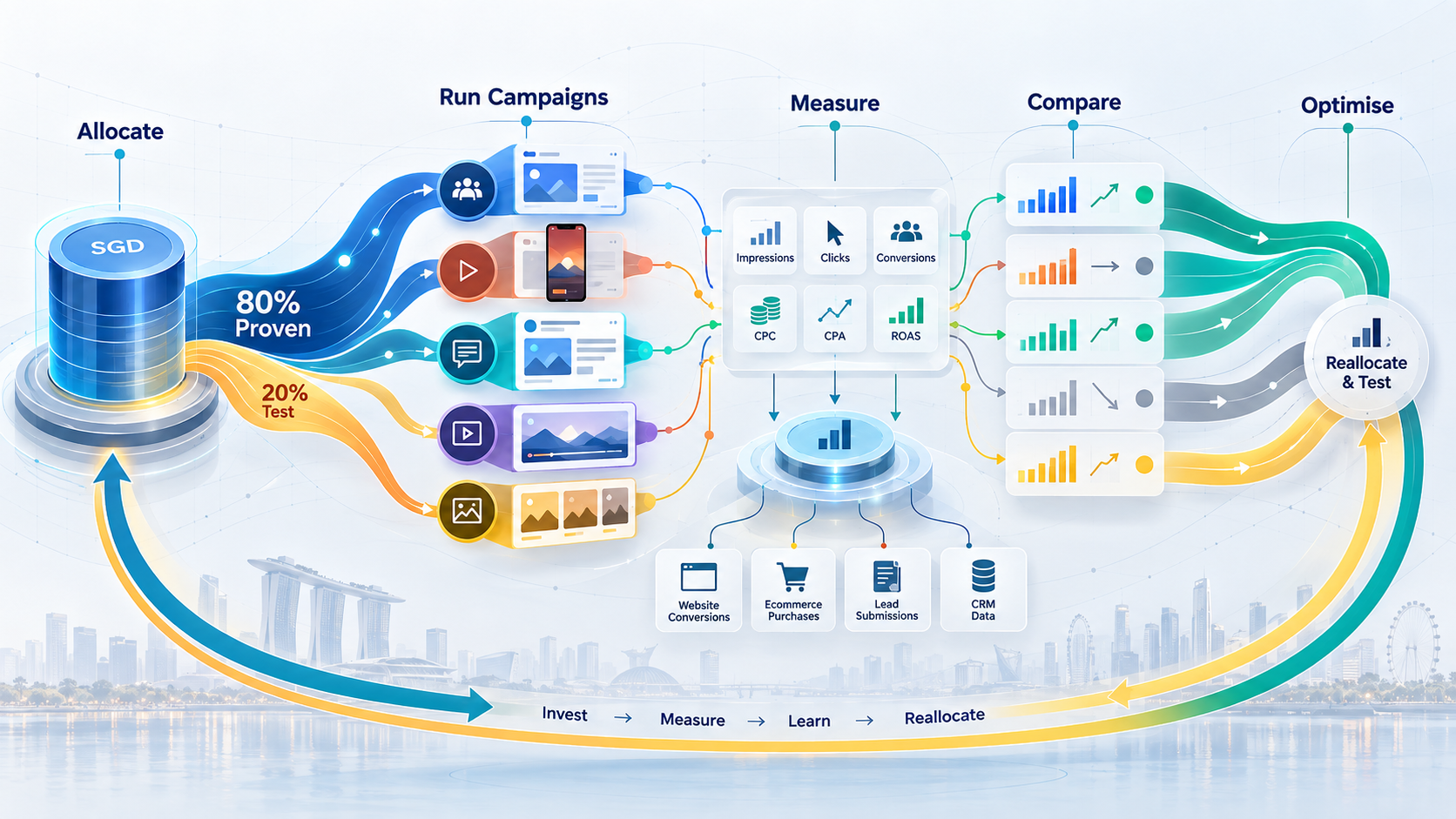 Social Media Marketing Platforms: A Strategic Guide to Selecting and Using the Right Tools for Your Business 2 Social media marketing platforms budget allocation and optimisation cycle