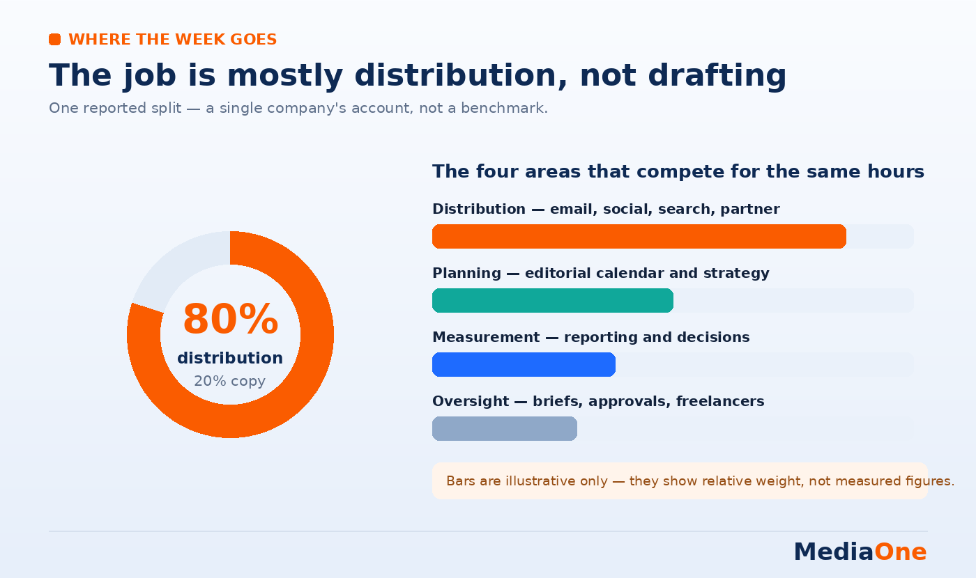 Content Marketing Manager: Role, Skills and Career Path 1 Areas where a content marketing manager work infographics