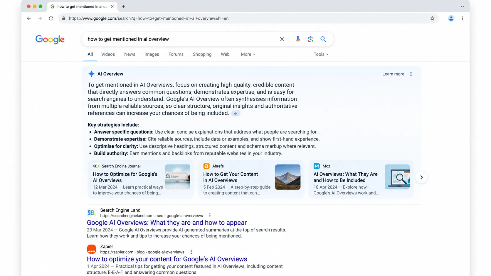What Is an AI Overview Mention and Why Does It Matter for Your Online Visibility in 2026? 2 Google AI Overview Search Results