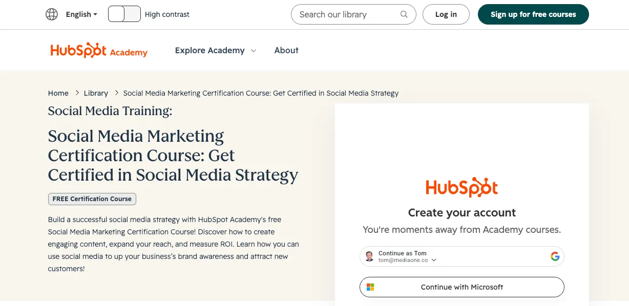 Social Media Marketing Courses in Singapore: A Practical Guide for 2026 7 HubSpot Academy, Social Media Certification