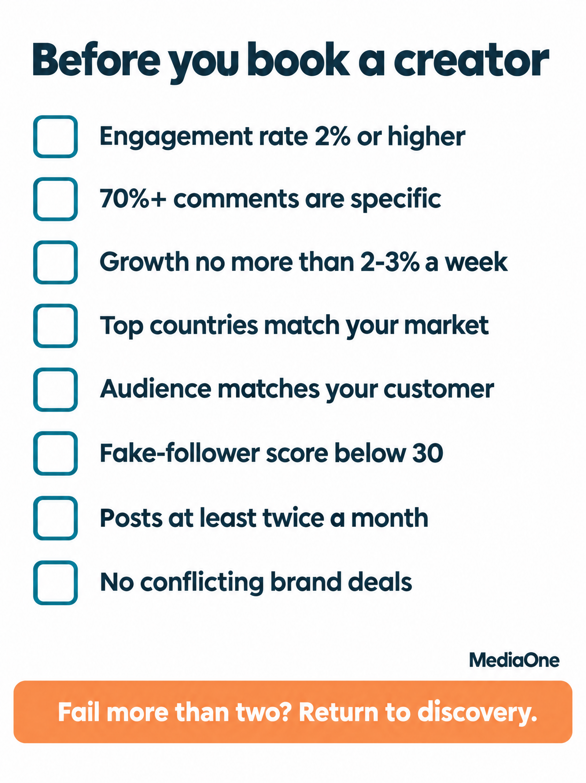 Influencer Marketing Strategies: The Practical Playbook for 2027 2 Eight-point vetting checklist for screening creators before running influencer marketing strategies