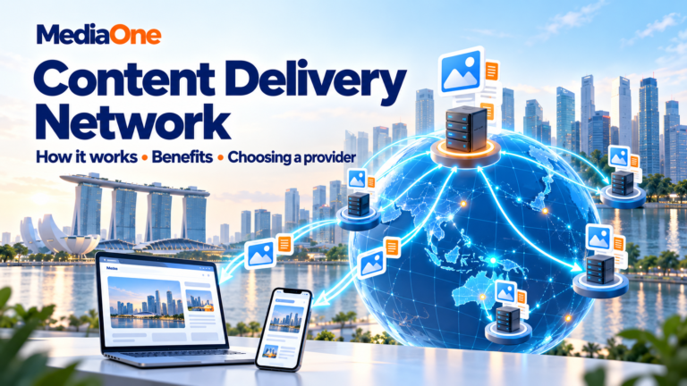 Content Delivery Network linking servers and website visitors