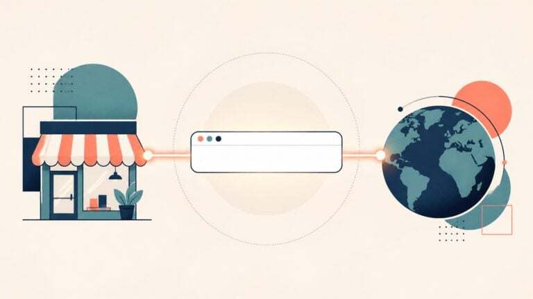 Domain names connecting a business website to a global audience