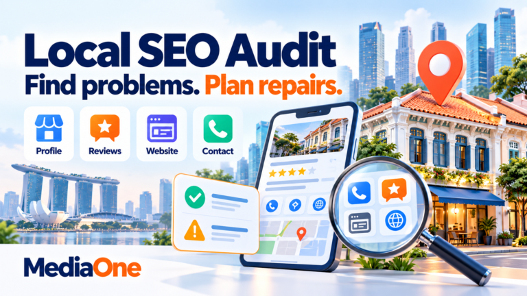Local SEO audit of a shop profile and contact details