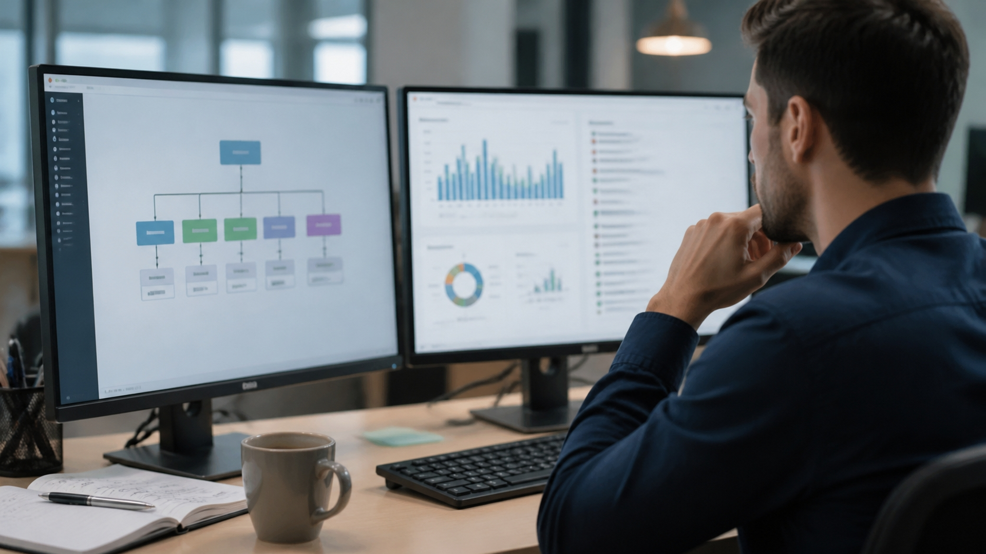 SEO Specialist Job Description (2026): Singapore Template, Salary Benchmarks and Hiring Checklist 1 SEO specialist analysing website structure and search performance data