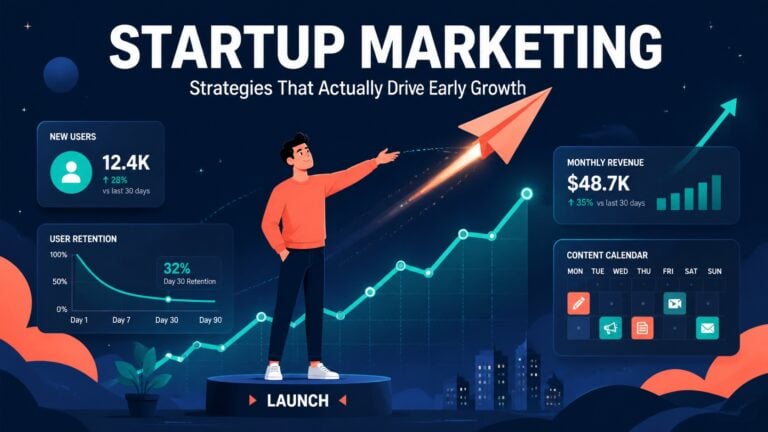 Startup marketing strategies for user growth, retention and revenue